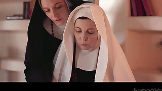Two dissipated mature nuns are seal the doom and munching at all times others pussies